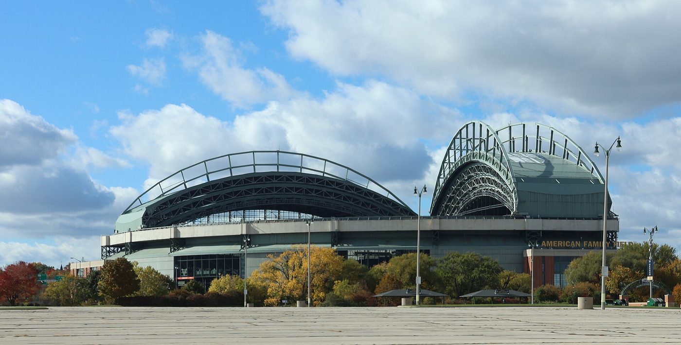 American Family Field in Milwaukee, where an elite starter turns a team total under into a short price