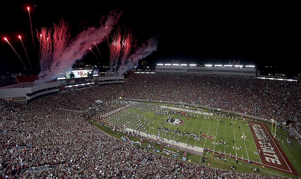 Doak Campbell Stadium in Tallahassee, site of a game closing inside a field goal in the 1 to 3 point spread band