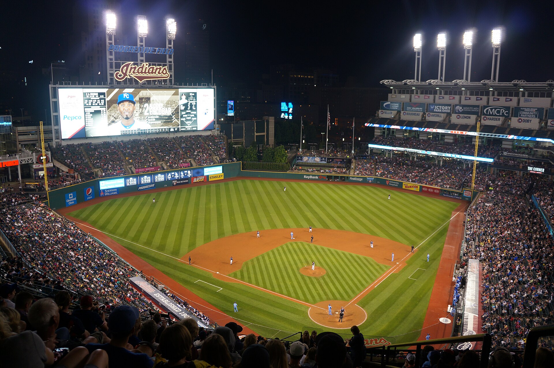 Progressive Field in Cleveland, where Dylan Cease starts against a Guardians lineup carrying a team total under 3.5 tonight