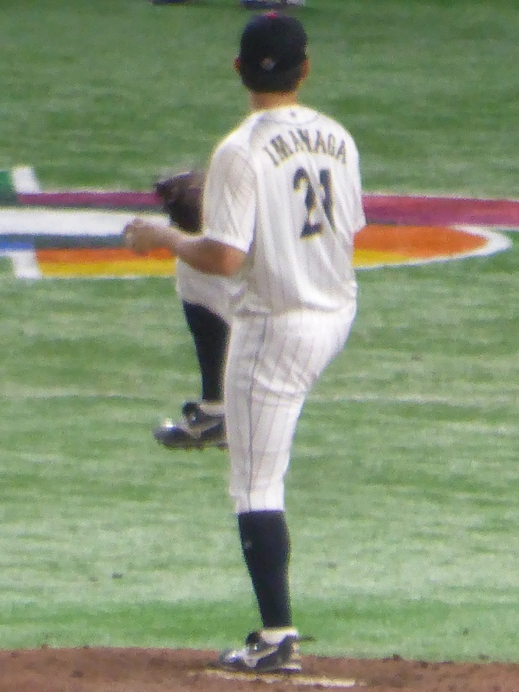 Shota Imanaga pitching at the 2023 World Baseball Classic